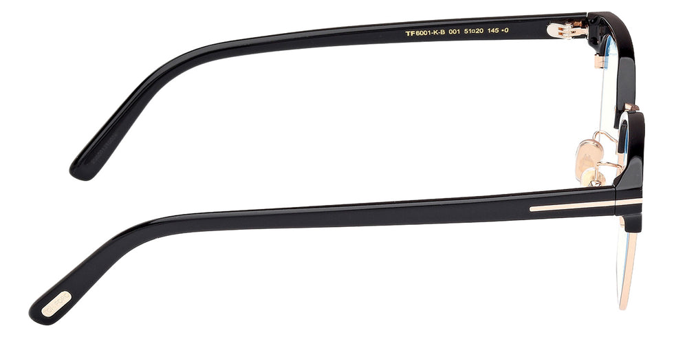 Tom Ford FT6001-K-B 001 51 - Shiny Black / Blue Filter #id:ft6001kb001_s:100130