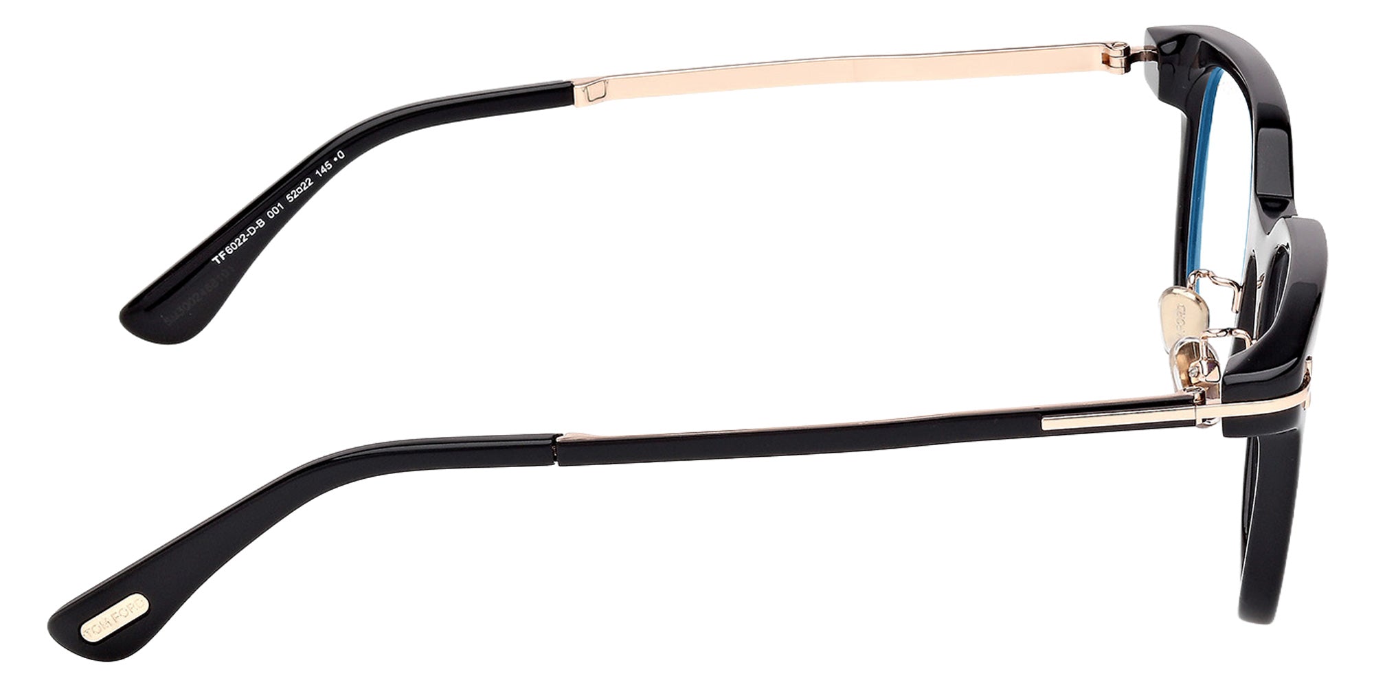 Tom Ford FT6022-D-B 001 52 - Shiny Black / Blue Filter 001 #id:ft6022db001_s:100130