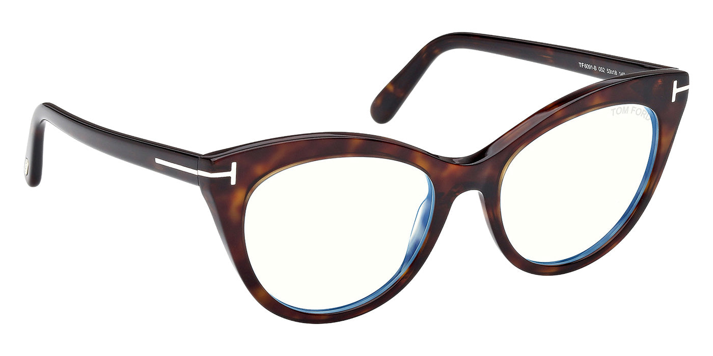 Tom Ford FT6091-B 052 53 - Dark Havana / Blue Filter #id:ft6091b052_s:102135