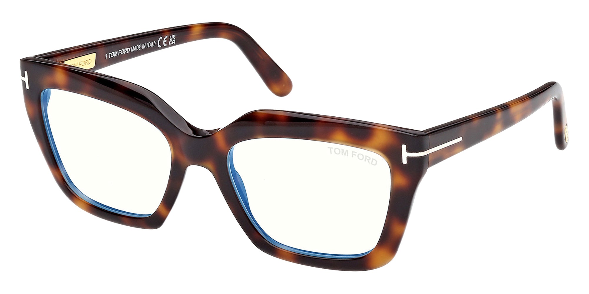 Tom Ford FT6093-B 053 53 - Blonde Havana / Blue Filter 053 #id:ft6093b053_s:100105