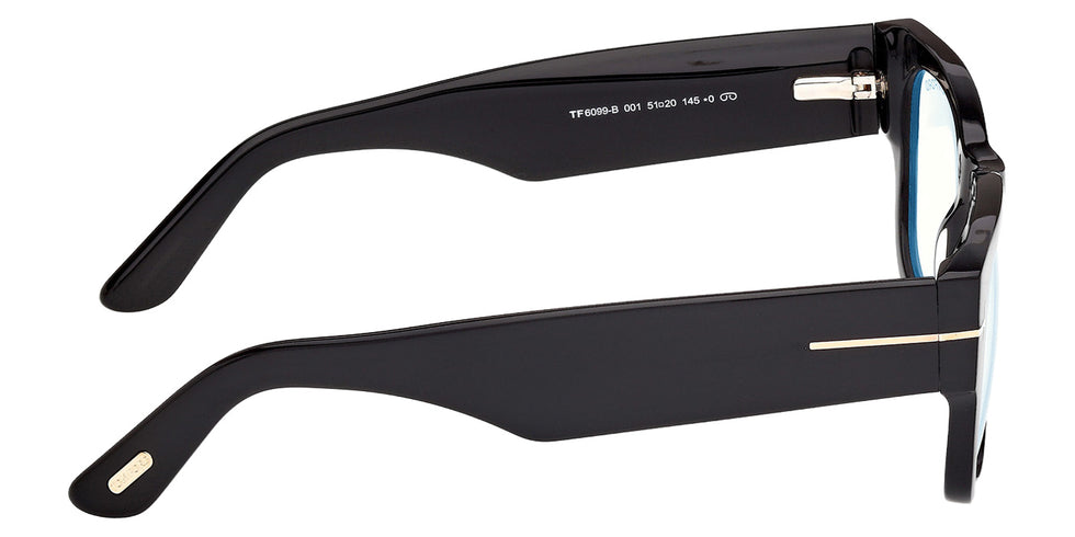 Tom Ford FT6099-B 001 51 - Shiny Black / Smoke Blue Filter #id:ft6099b001_s:100130