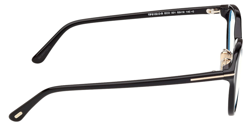 Tom Ford FT6102-D-B 001 52 - Shiny Black / Blue Filter #id:ft6102db001_s:100130