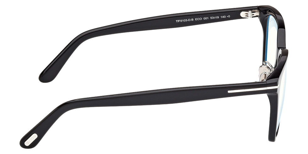 Tom Ford FT6103-D-B 001 53 - Shiny Black / Blue Filter #id:ft6103db001_s:100130