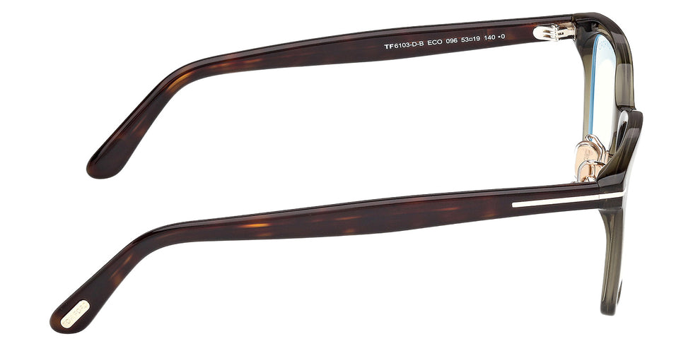 Tom Ford FT6103-D-B 096 53 - Shiny Dark Green / Blue Filter #id:ft6103db096_s:104130