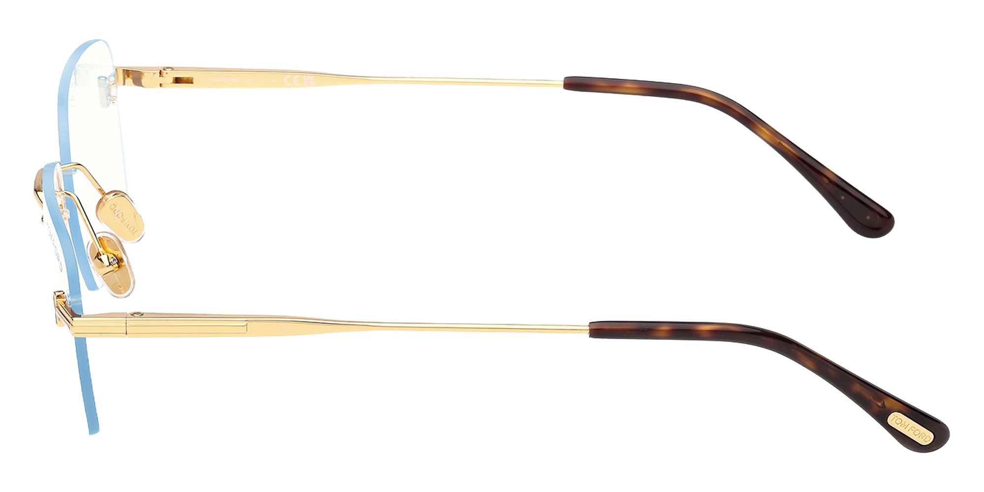 Tom Ford FT6117-B 030 54 - Shiny Deep Gold / Blue Filter 030 #id:ft6117b030_s:100110