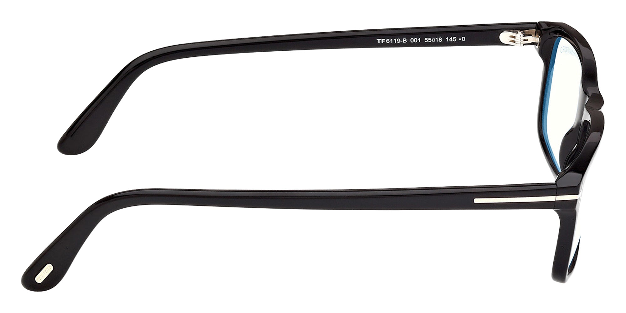 Tom Ford FT6119-B 001 53 - Shiny Black / Blue Filter 001 #id:ft6119b001_s:100130