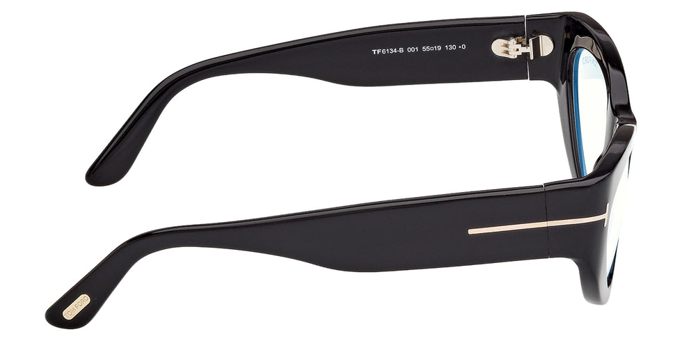 Tom Ford FT6134-B 001 55 - Shiny Black / Blue Filter 001 #id:ft6134b001_s:100130