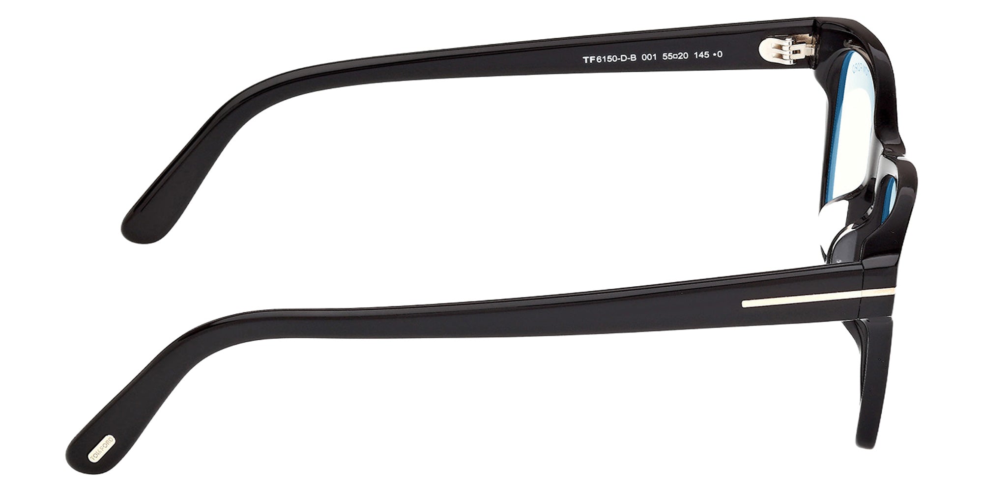 Tom Ford FT6150-D-B 001 55 - Shiny Black / Blue Filter 001 #id:ft6150db001_s:100130