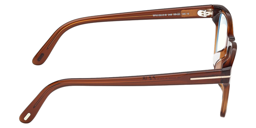 Tom Ford FT6150-D-B 048 55 - Shiny Dark Brown / Blue Filter 048 #id:ft6150db048_s:104130