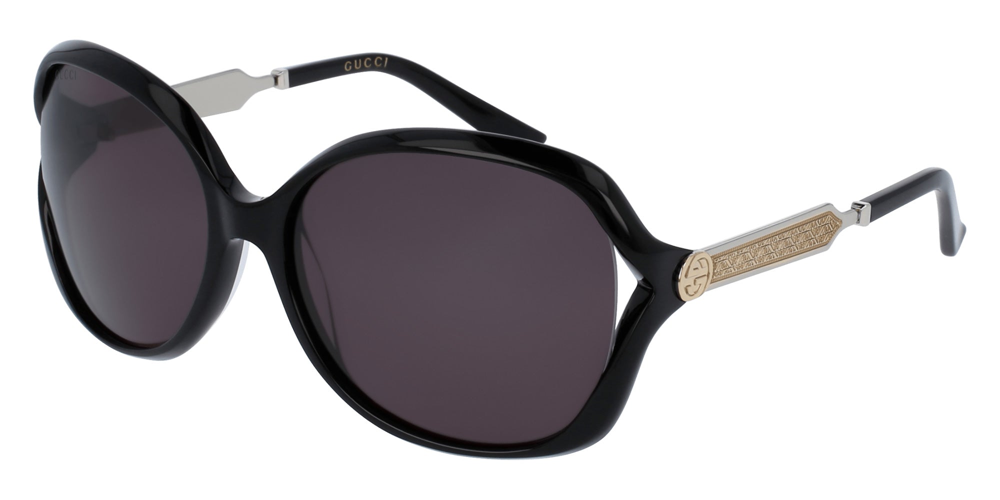 Gucci GG0076S 001 60 - Black/Silver / Gray #id:gg0076s001_s:100100