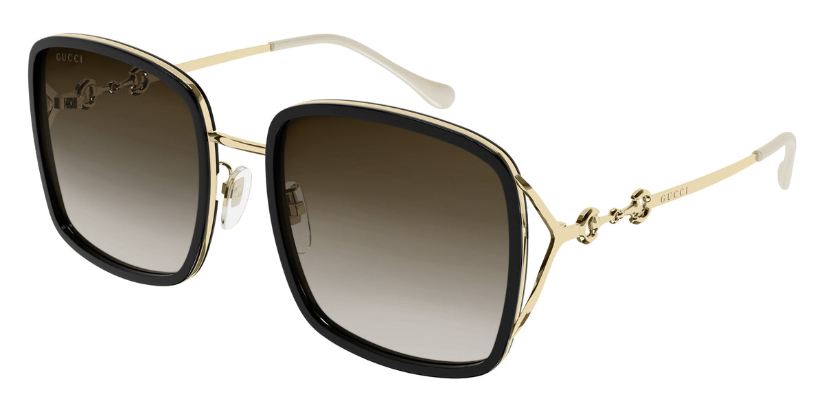 Gucci GG1016SK 004 58 - Black/Gold / Brown Gradient #id:gg1016sk004_s:100105
