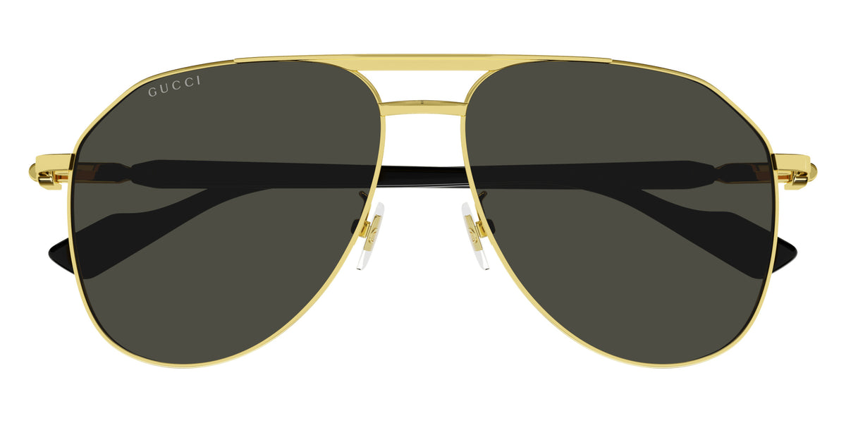 NEW GUCCI SUNGLASSES GG1220S 001 BLACK/GOLD UNISEX EYEWEAR Gucci Sunglasses GG1221S 001 Gold - eye-oo.com main image 2