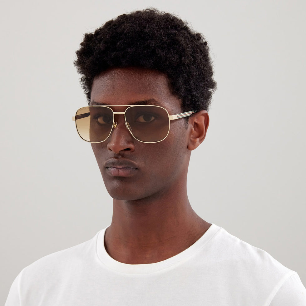 Gucci GG1223S 001 60 - Gold / Brown Gradient #id:gg1223s001_s:100120