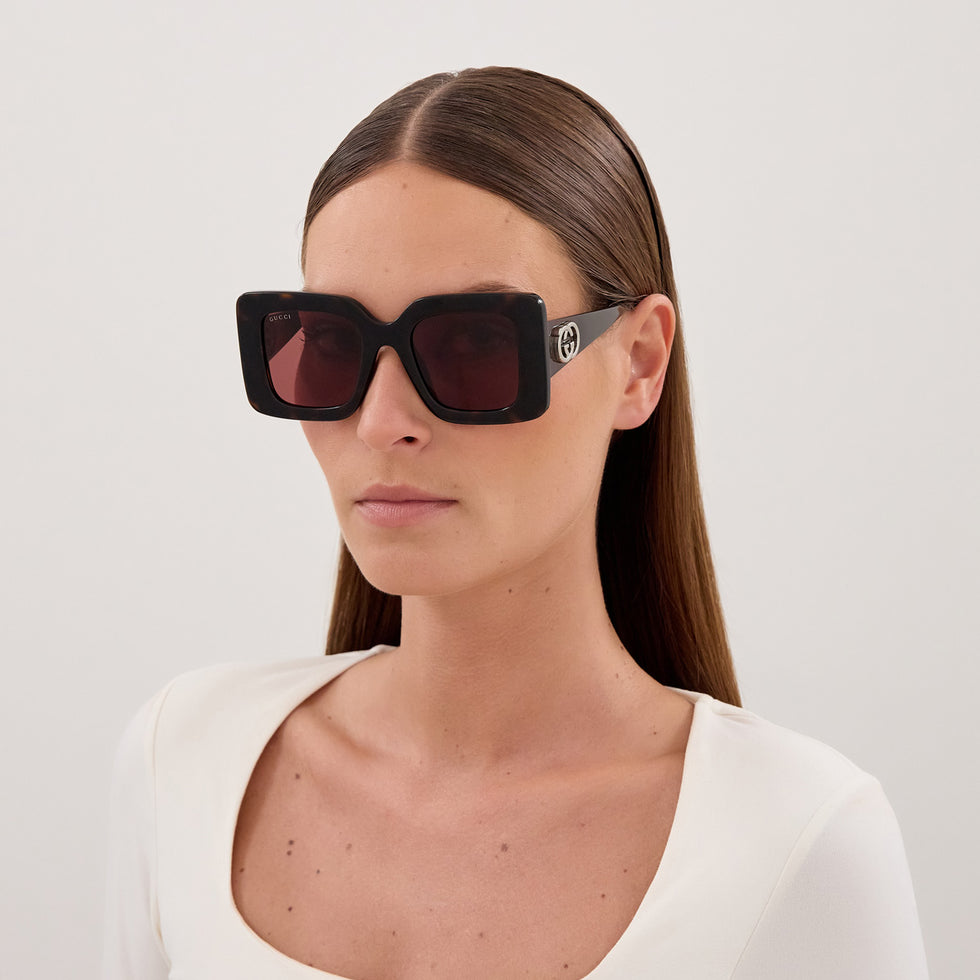 Gucci GG2025S 002 49 - Havana/Brown / Red #id:gg2025s002_s:102115