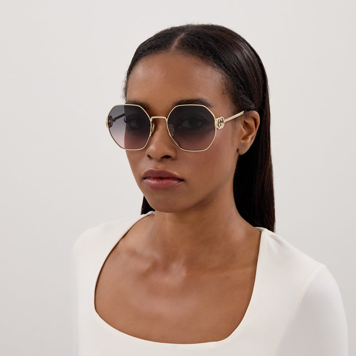 Gucci GG2046S 002 58 - Gold / Gray Gradient Double #id:gg2046s002_s:100115