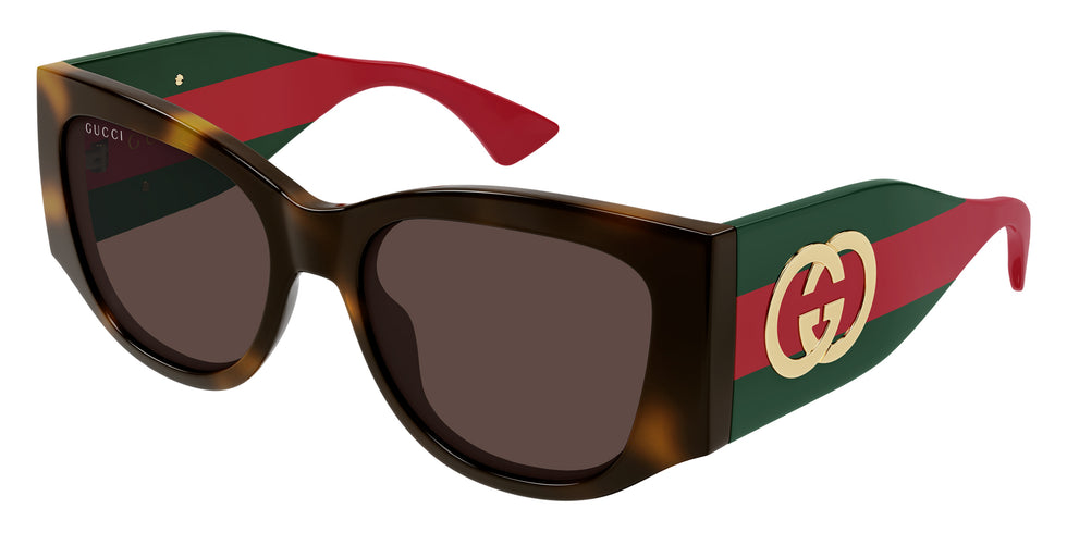 Gucci GG2115S 002 55 - Havana/Green / Brown #id:gg2115s002_s:102105