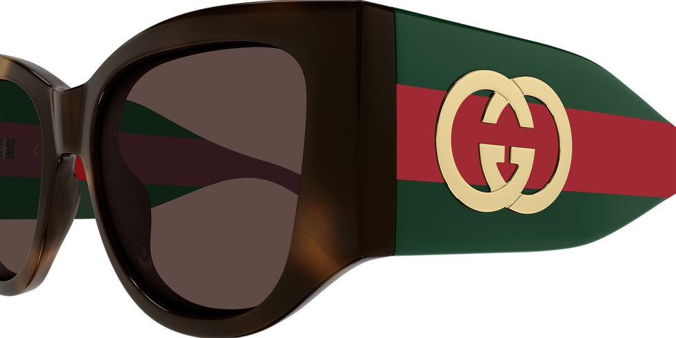 Gucci GG2115S 002 55 - Havana/Green / Brown #id:gg2115s002_s:102110