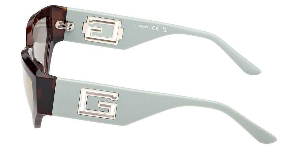Guess GU00292 56Q 57 - Dark Havana / Green Mirrored 56Q #id:gu0029256q_s:104110
