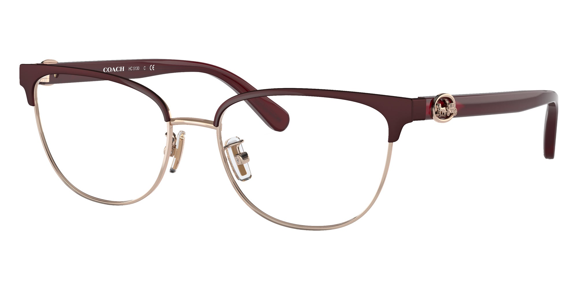 Coach HC5130 9385 53 - Burgundy/Shiny Rose Gold #id:hc51309385_s:102105