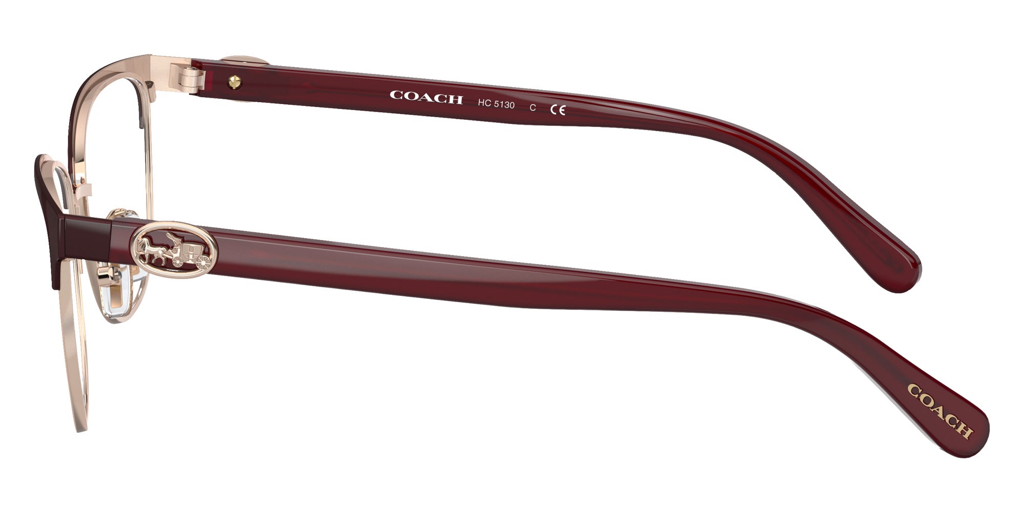 Coach HC5130 9385 53 - Burgundy/Shiny Rose Gold #id:hc51309385_s:102110
