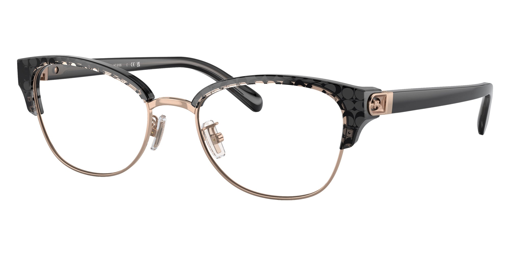 Coach HC6195 5710 53 - Shiny Rose Gold Gray Signature C #id:hc61955710_s:104105