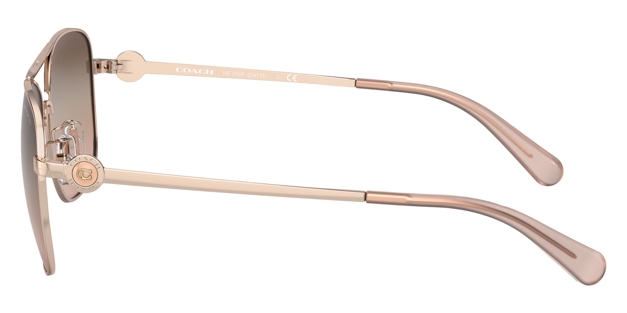 Coach HC7127 C6177 9331U8 56 - Shiny Rose Gold / Brown Pink Gradient Mirrored #id:hc71279331u8_s:100110