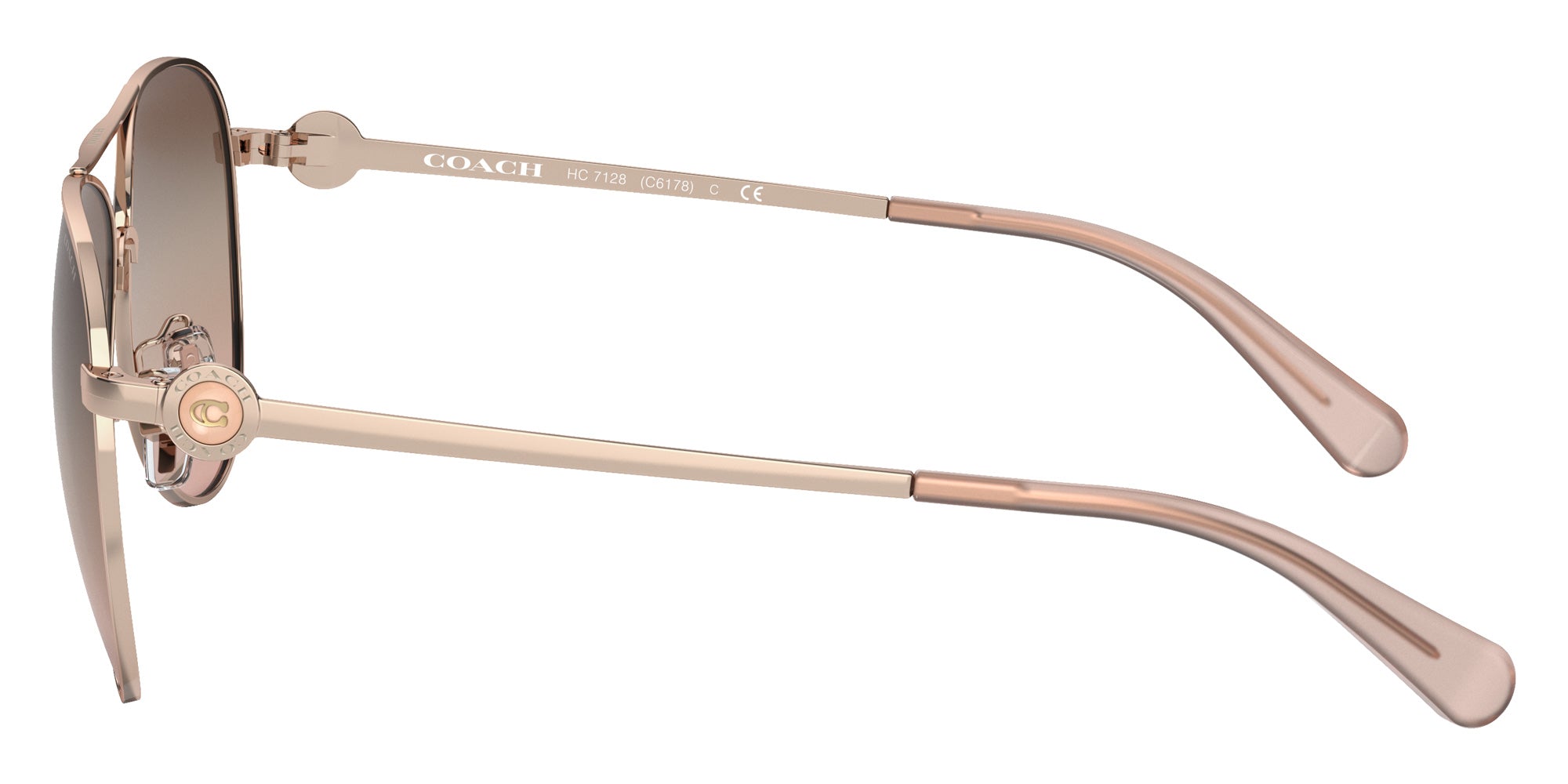 Coach HC7128 C6178 9331U8 58 - Shiny Rose Gold / Brown Pink Gradient Mirrored #id:hc71289331u8_s:102110