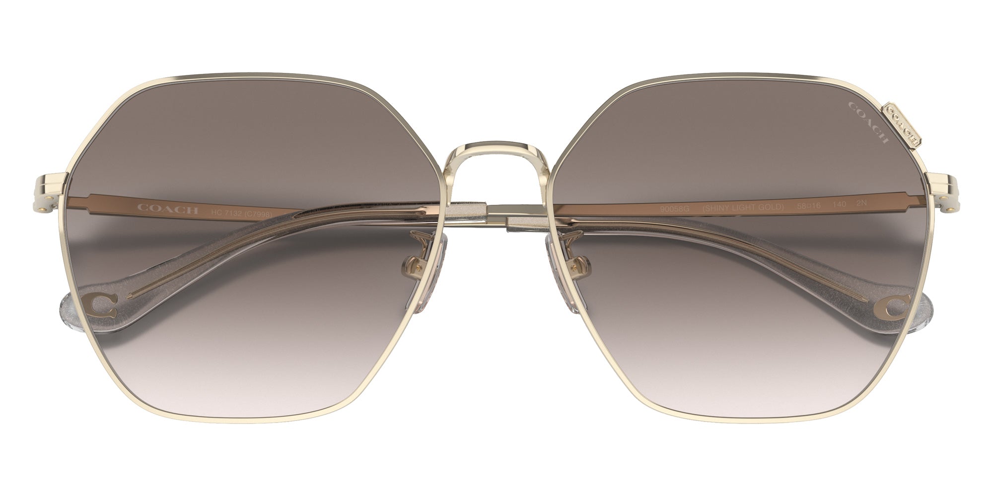 Coach HC7132 C7998 90058G 58 - Shiny Light Gold / Purple Gray Gradient #id:hc713290058g_s:100120