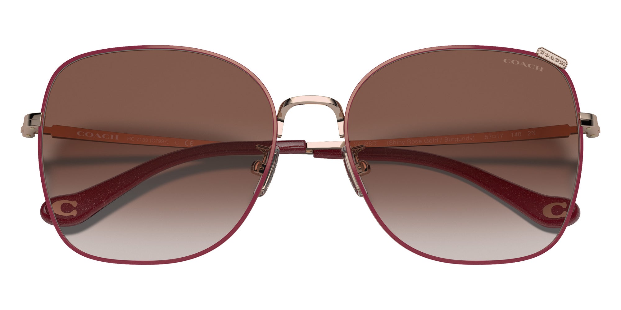 Coach HC7133 C7997 94038D 57 - Shiny Rose Gold/Burgundy Front / Burgundy Gradient #id:hc713394038d_s:104120
