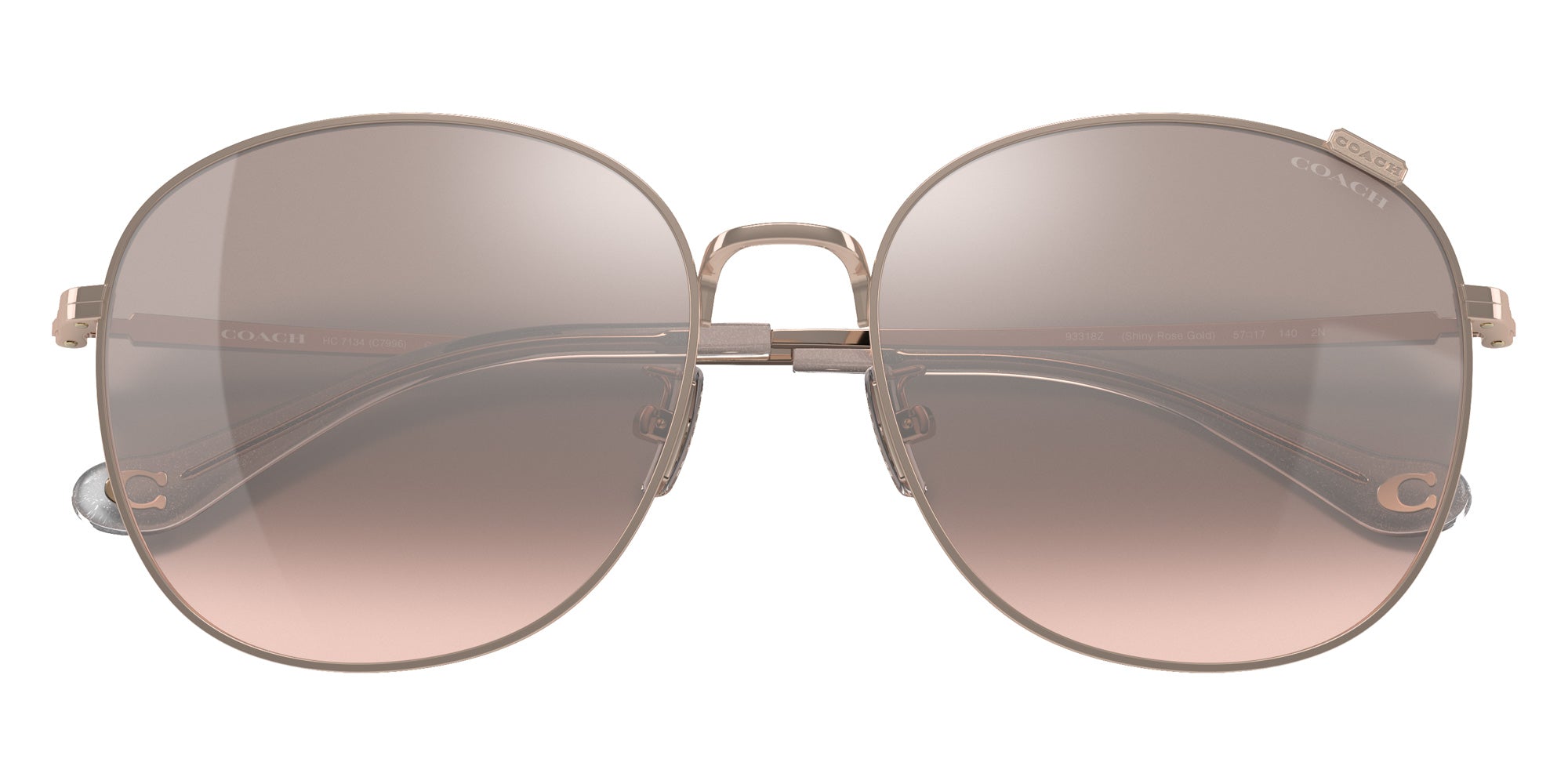 Coach HC7134 C7996 93318Z 57 - Shiny Rose Gold / Silver Pink Gradient Mirrored #id:hc713493318z_s:100120