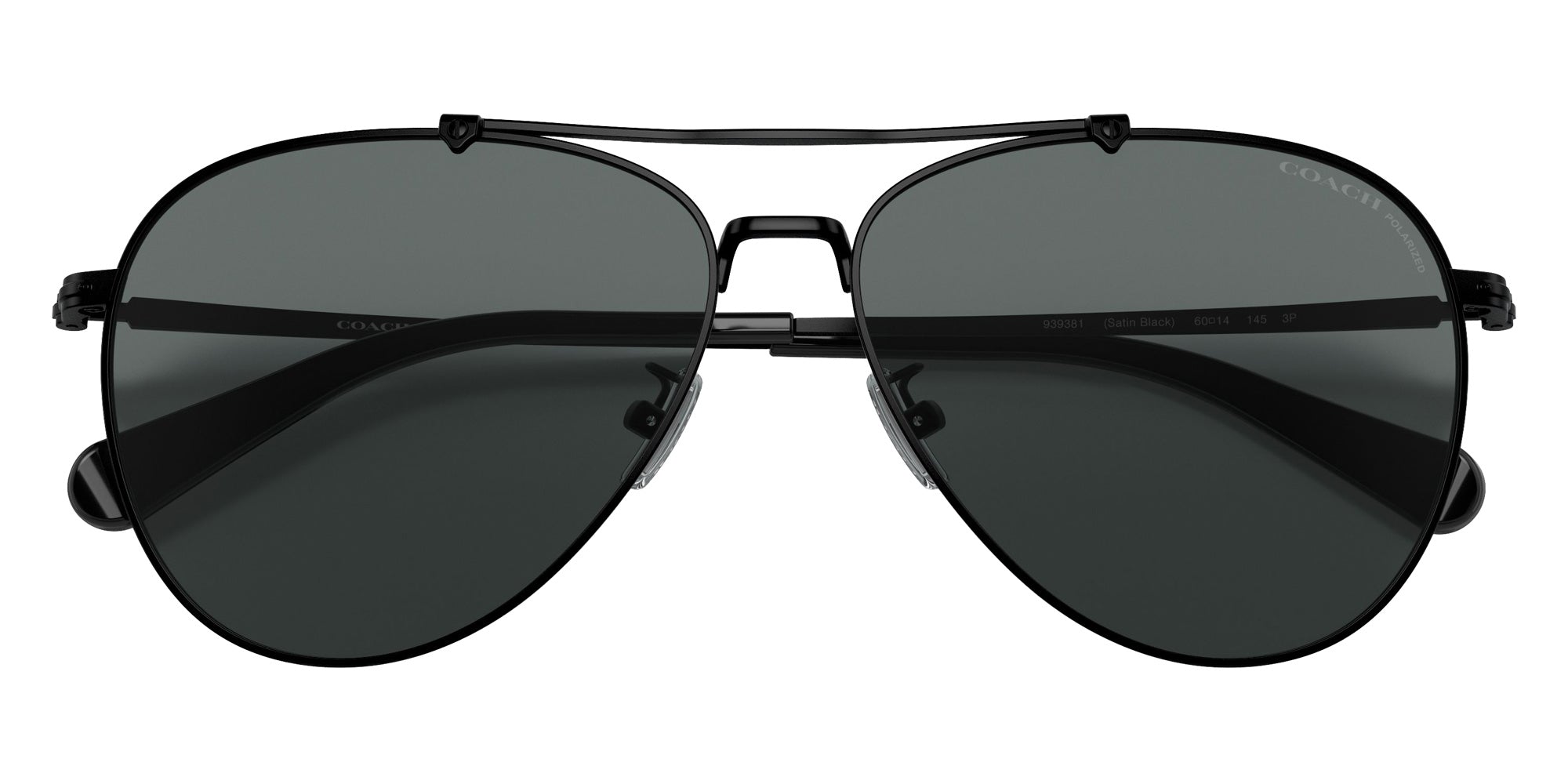 Coach HC7136 CA575 939381 60 - Satin Black / Dark Gray Polarized Solid #id:hc7136939381_s:100120