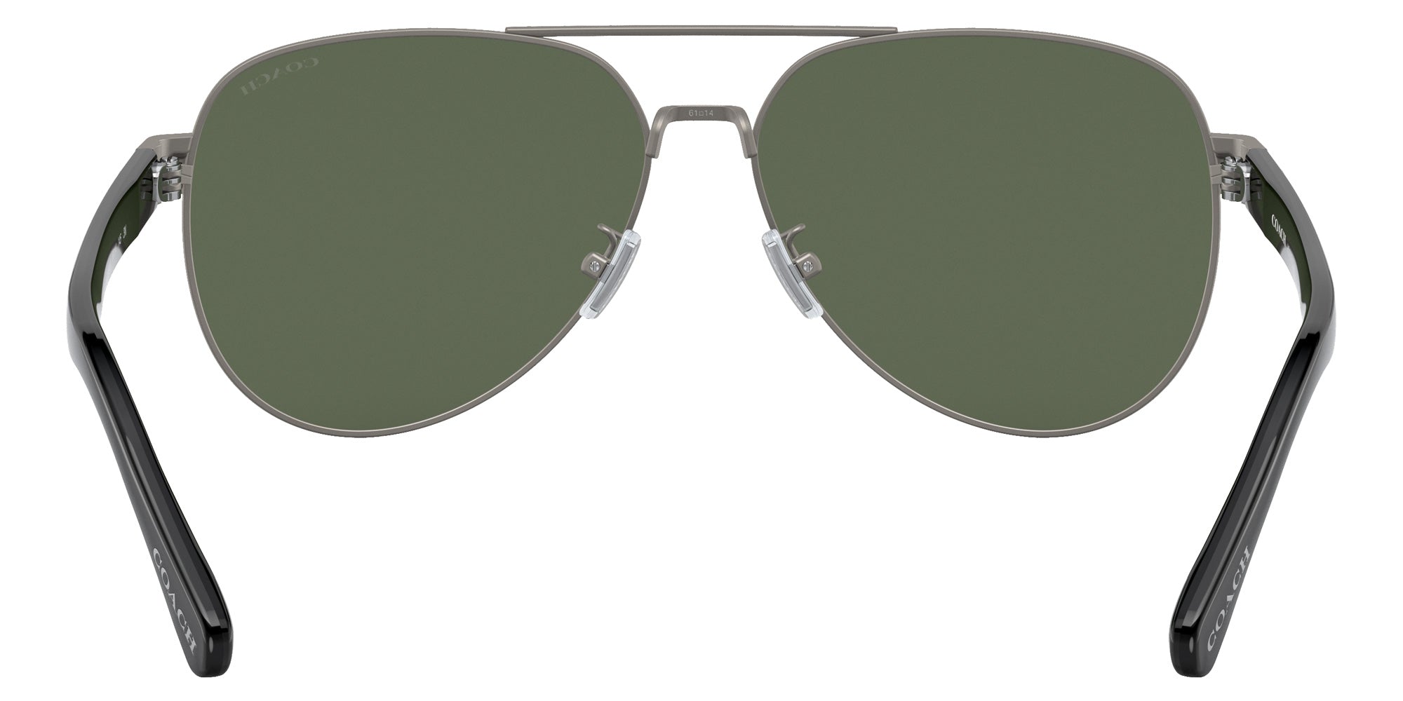 Coach HC7143 CD467 900471 61 - Satin Gunmetal / Dark Green Solid #id:hc7143900471_s:100115