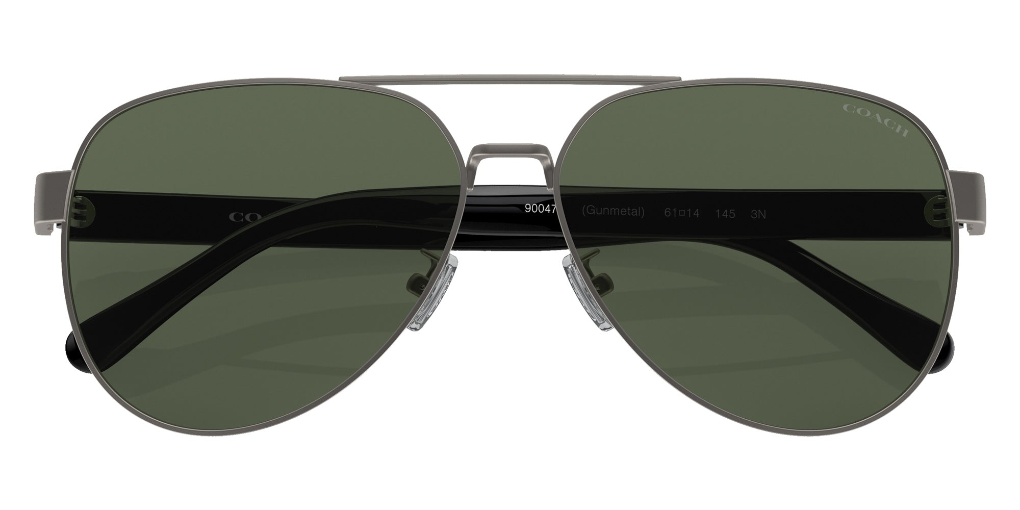 Coach HC7143 CD467 900471 61 - Satin Gunmetal / Dark Green Solid #id:hc7143900471_s:100120