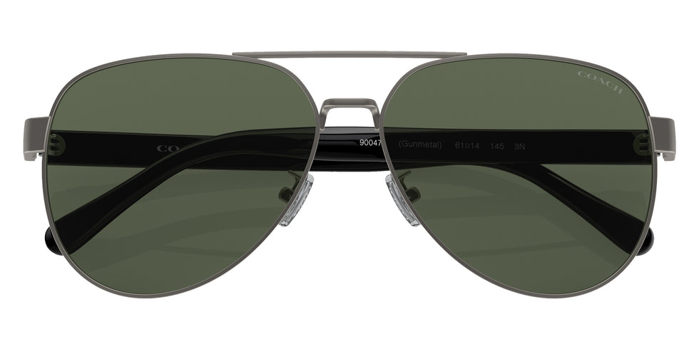 Coach HC7143 CD467 900471 61 - Satin Gunmetal / Dark Green Solid #id:hc7143900471_s:100120
