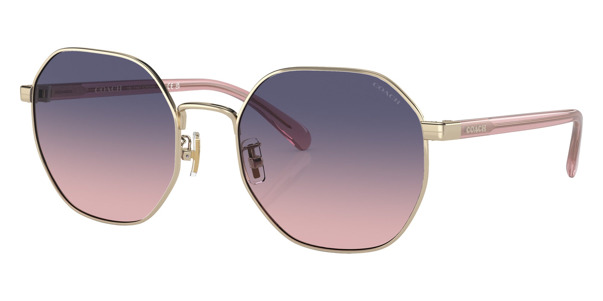 Coach HC7147 CH556 9005I6 56 - Shiny Light Gold / Blue Pink Gradient #id:hc71479005i6_s:104105