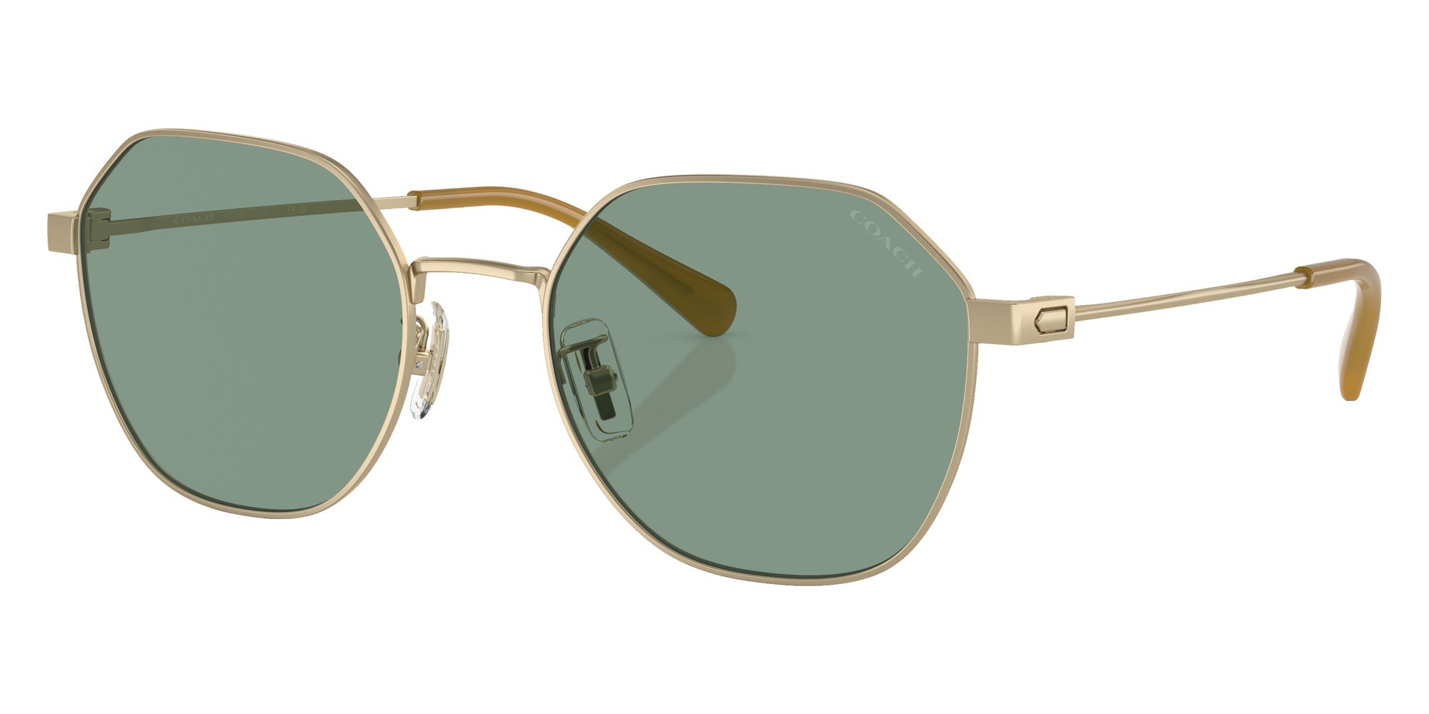 Coach HC7155 CL915 900582 54 - Light Gold / Green Solid #id:hc7155900582_s:100105