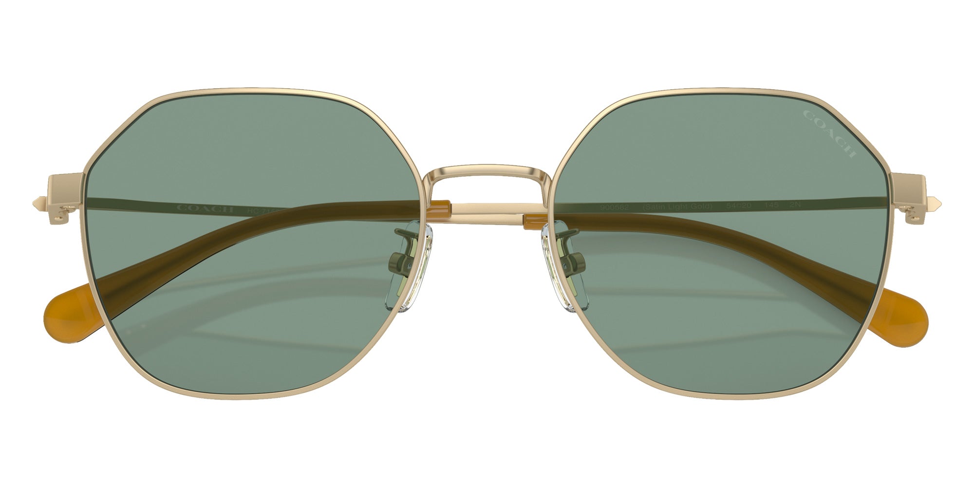 Coach HC7155 CL915 900582 54 - Light Gold / Green Solid #id:hc7155900582_s:100120