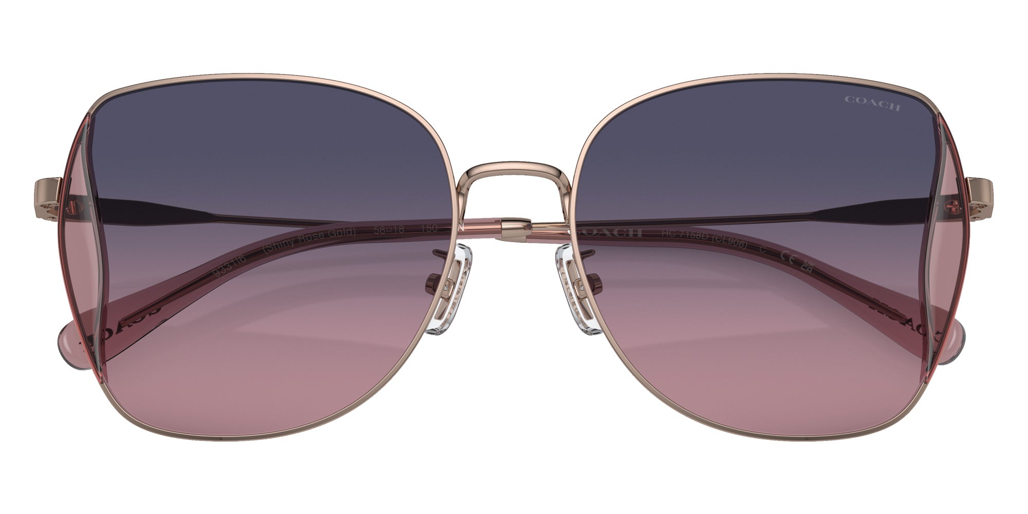 Coach HC7158D CL906 9331I6 58 - Shiny Rose Gold / Blue Pink Gradient #id:hc7158d9331i6_s:104120