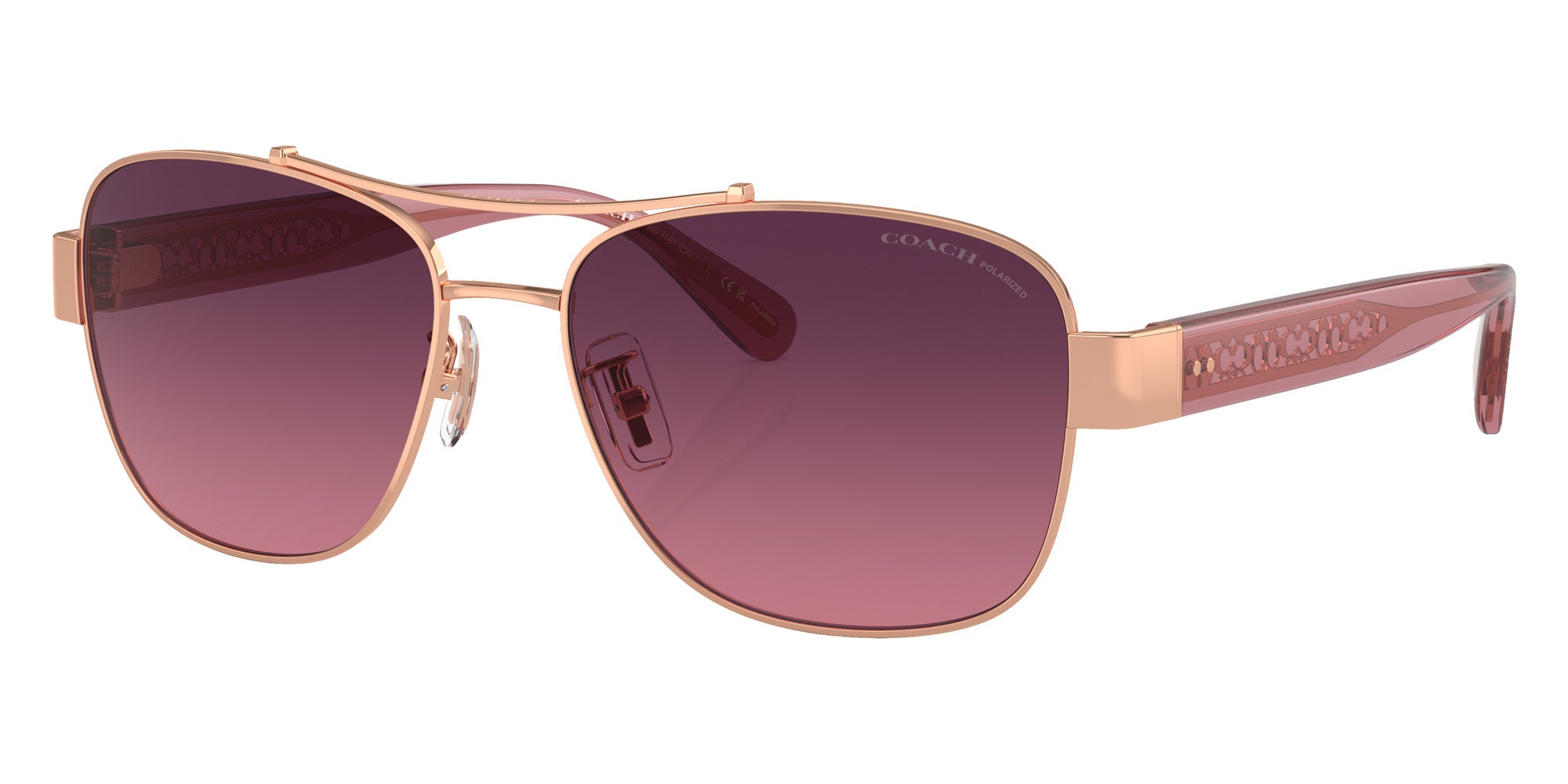 Coach HC7161 CR617 9331F4 56 - Shiny Rose Gold / Burgundy Gradient Polarized #id:hc71619331f4_s:106105