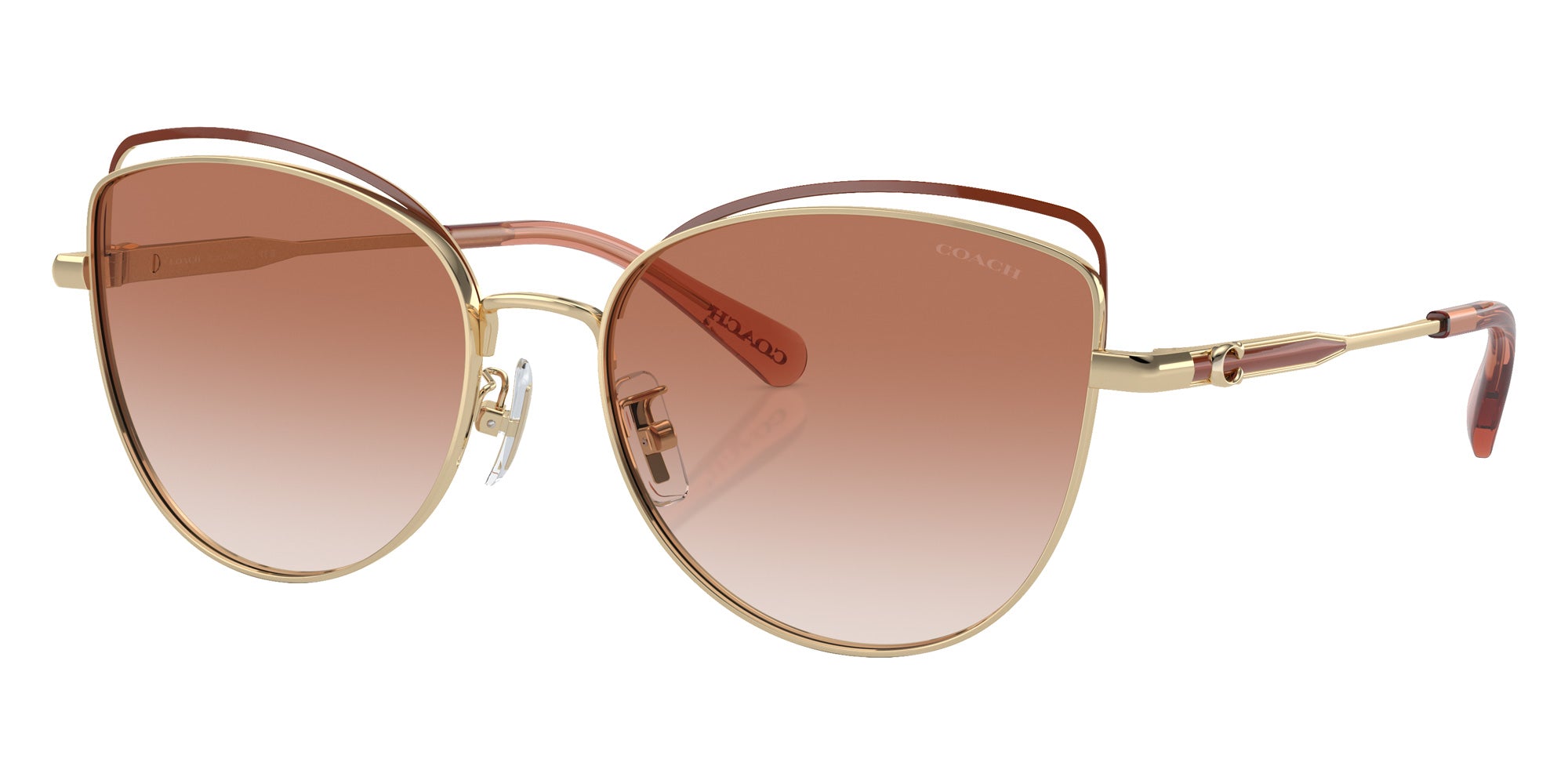 Coach HC7162 CR621 900513 57 - Shiny Light Gold/Nutmeg / Amber Gradient #id:hc7162900513_s:102105