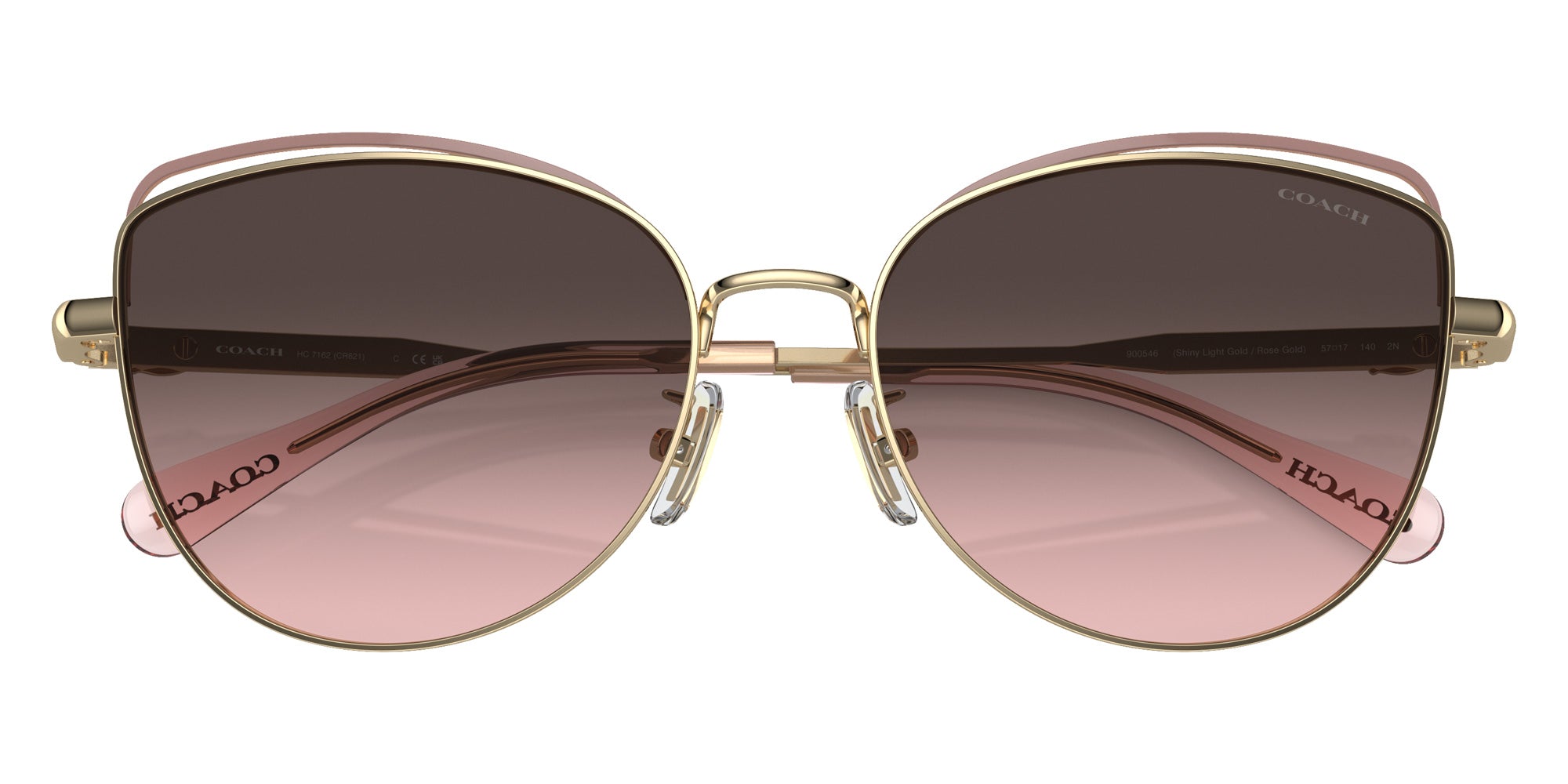 Coach HC7162 CR621 900546 57 - Shiny Light Gold/Rose Gold / Gray Pink Gradient #id:hc7162900546_s:104120