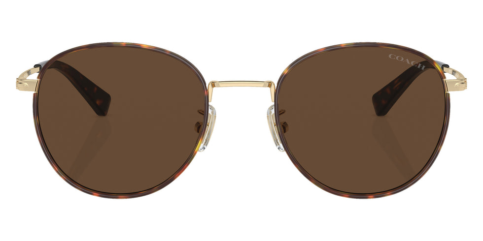 Coach HC7163 CR631 90053G 52 - Light Gold/Dark Tortoise / Brown Solid #id:hc716390053g_s:100100