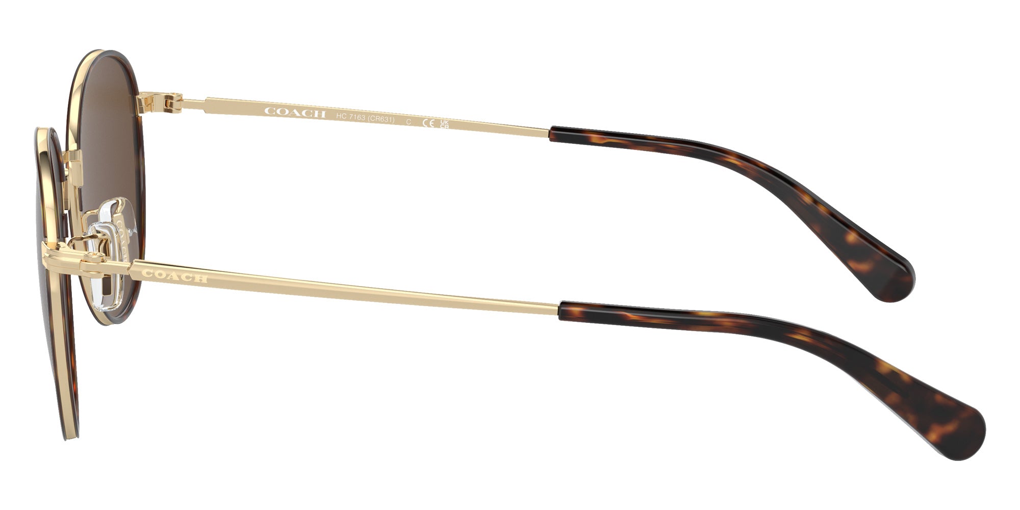 Coach HC7163 CR631 90053G 52 - Light Gold/Dark Tortoise / Brown Solid #id:hc716390053g_s:100110