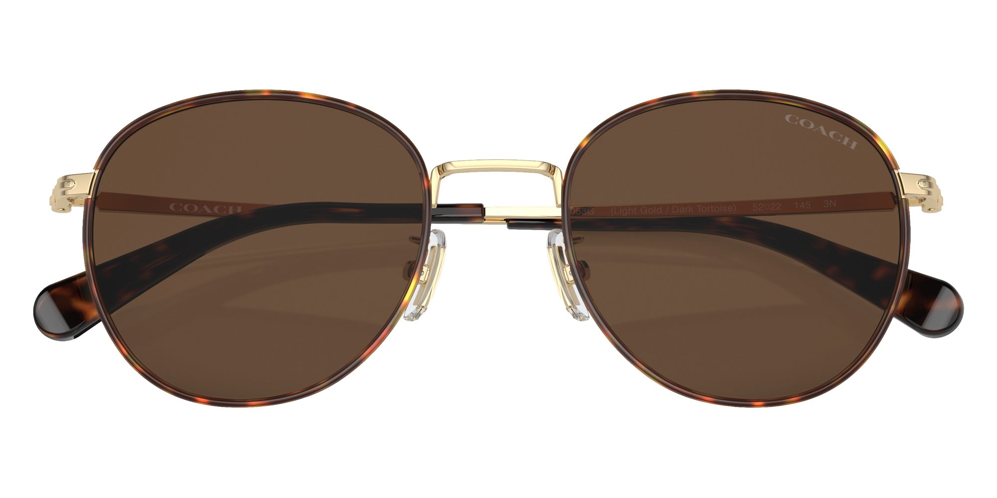 Coach HC7163 CR631 90053G 52 - Light Gold/Dark Tortoise / Brown Solid #id:hc716390053g_s:100120