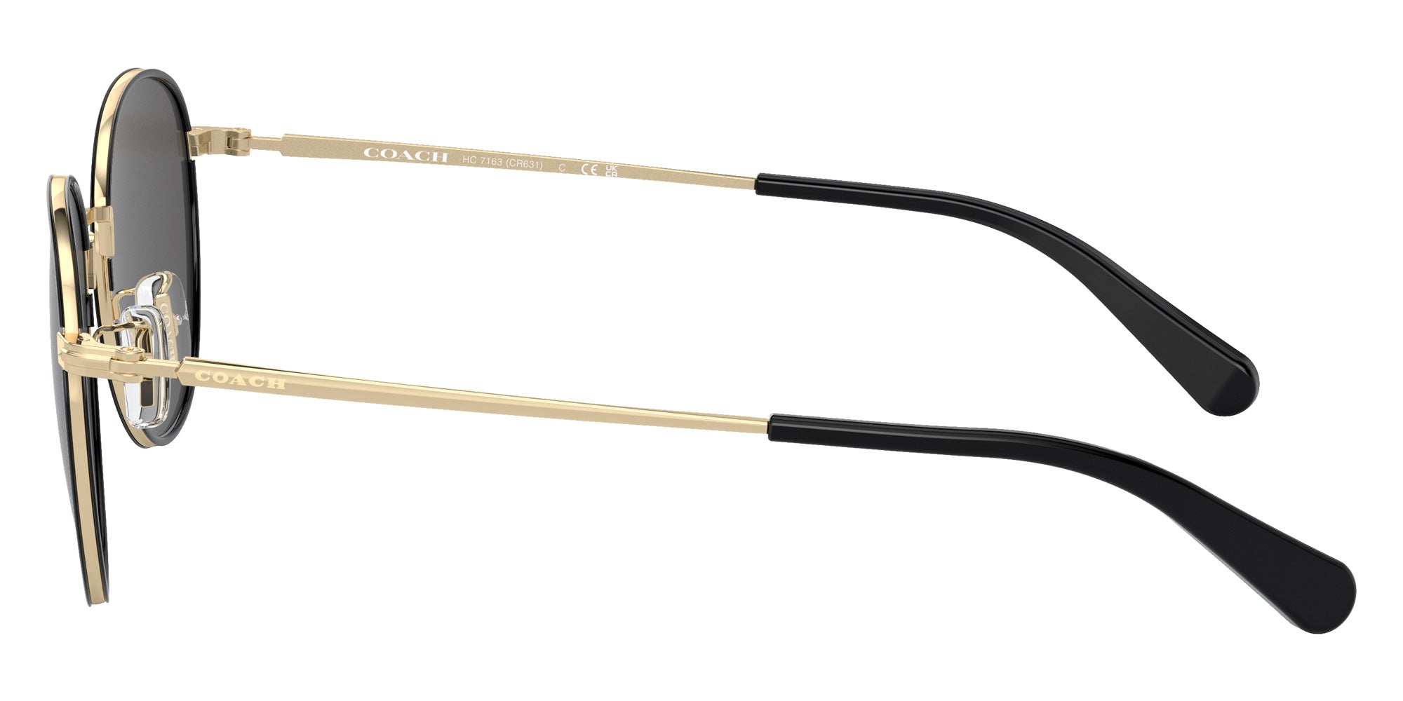Coach HC7163 CR631 934687 52 - Shiny Light Gold/Black / Gray Solid #id:hc7163934687_s:104110
