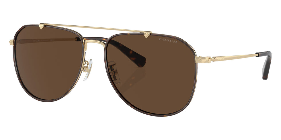 Coach HC7164 CR626 90053G 59 - Light Gold/Dark Tortoise / Dark Brown Solid #id:hc716490053g_s:100105