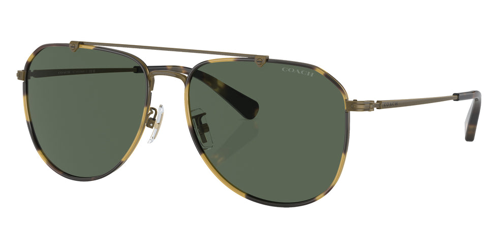 Coach HC7164 CR626 933371 59 - Antique Gold/Tokyo Tortoise / Green Solid #id:hc7164933371_s:102105