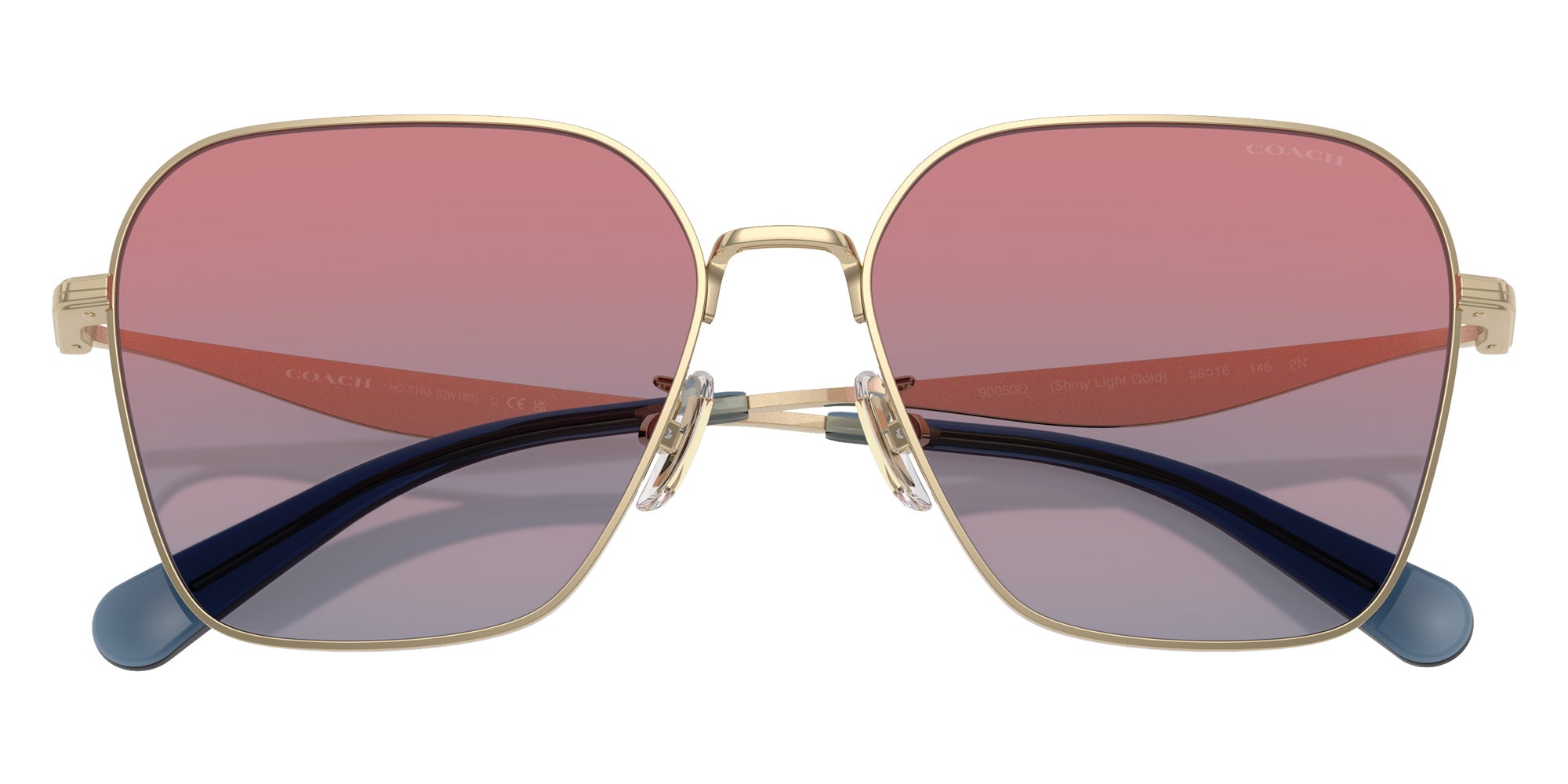 Coach HC7168 CW189 90050Q 58 - Shiny Light Gold / Blue Saddle Gradient #id:hc716890050q_s:100120