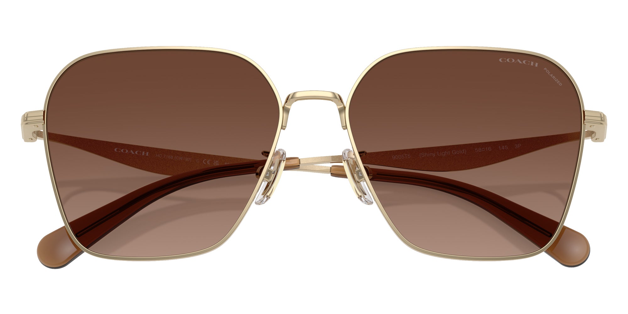 Coach HC7168 CW189 9005T5 58 - Shiny Light Gold / Brown Gradient Polarized #id:hc71689005t5_s:106120