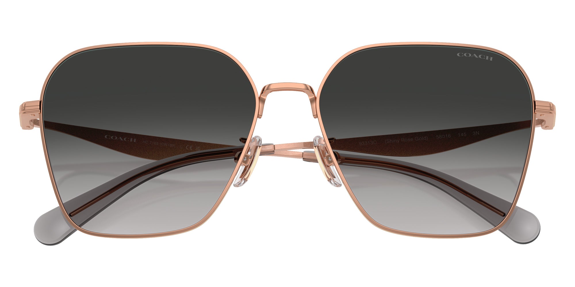 Coach HC7168 CW189 93313C 58 - Shiny Rose Gold / Gray Gradient #id:hc716893313c_s:112120
